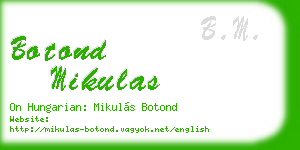 botond mikulas business card