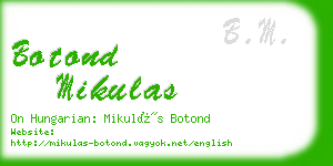 botond mikulas business card